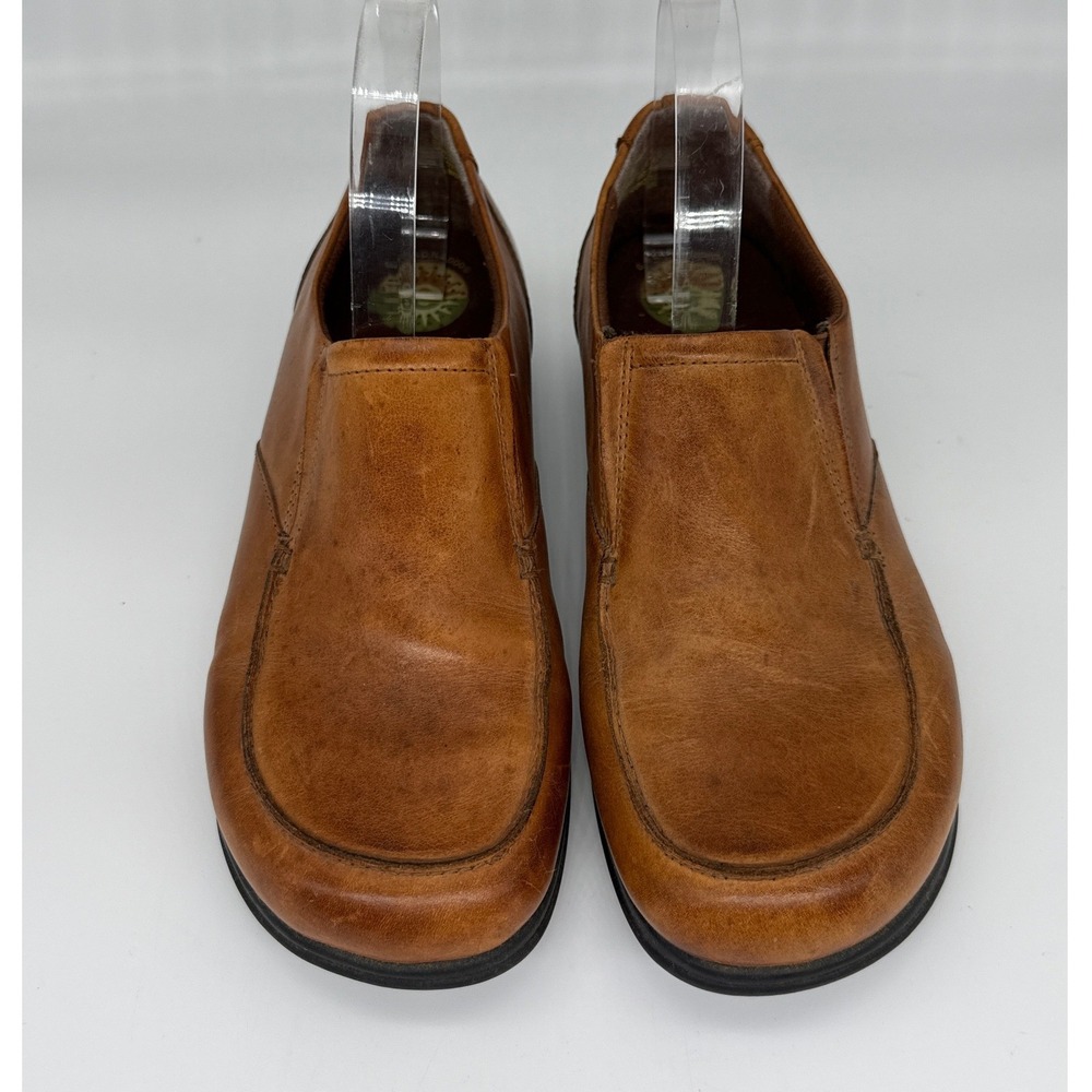 Earth Shoe Reagan Tan Leather Slip On Loafers Gelron 2000 Comfort Shoes Womens 9